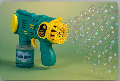 Bubblitz 12-Hole Bubble Gun for Kids – High Output Bubble Blower with Lights | Automatic Electric Bubble Machine Toy – 3+ Years |