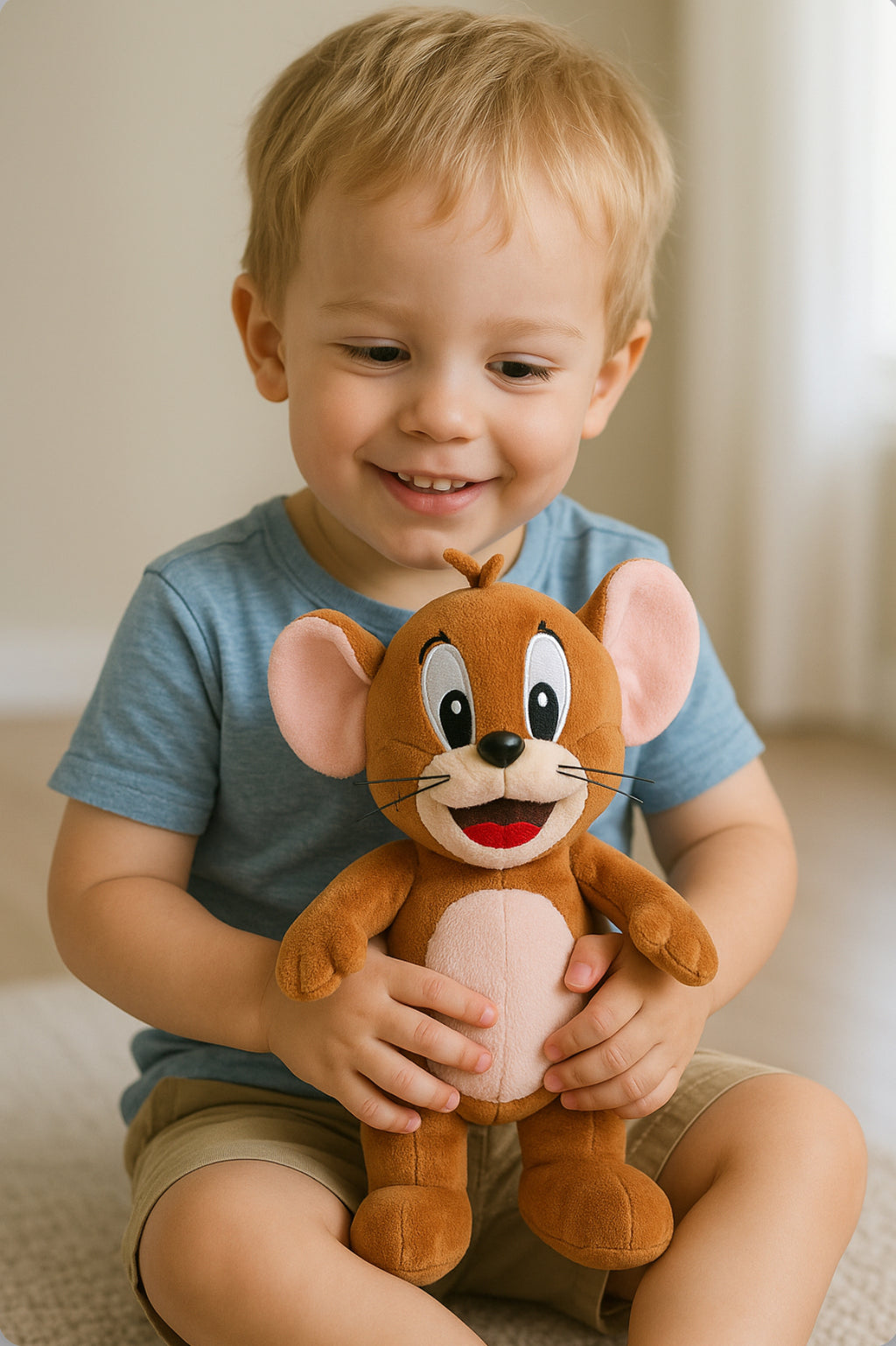 Adorable Cartoon Mouse Plush Toy – Soft Stuffed Animal for Kids & Toddlers